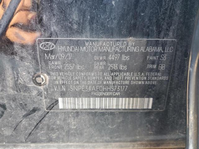 Photo 12 VIN: 5NPE34AF0HH573177 - HYUNDAI SONATA 