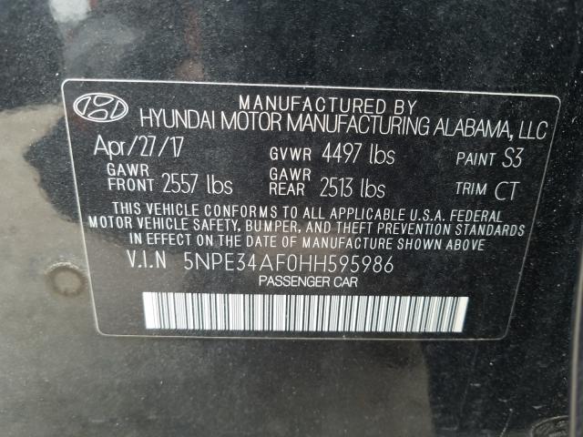 Photo 9 VIN: 5NPE34AF0HH595986 - HYUNDAI SONATA SPO 