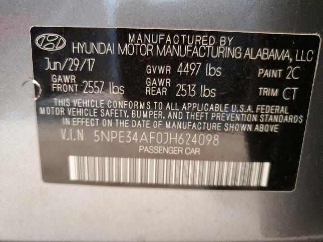 Photo 9 VIN: 5NPE34AF0JH624098 - HYUNDAI SONATA SPO 