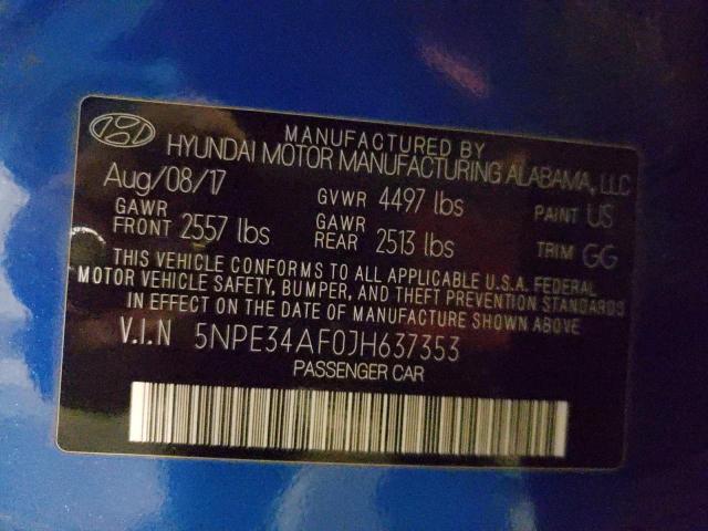 Photo 9 VIN: 5NPE34AF0JH637353 - HYUNDAI SONATA SPO 