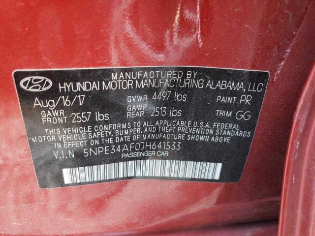 Photo 9 VIN: 5NPE34AF0JH641533 - HYUNDAI SONATA SPO 