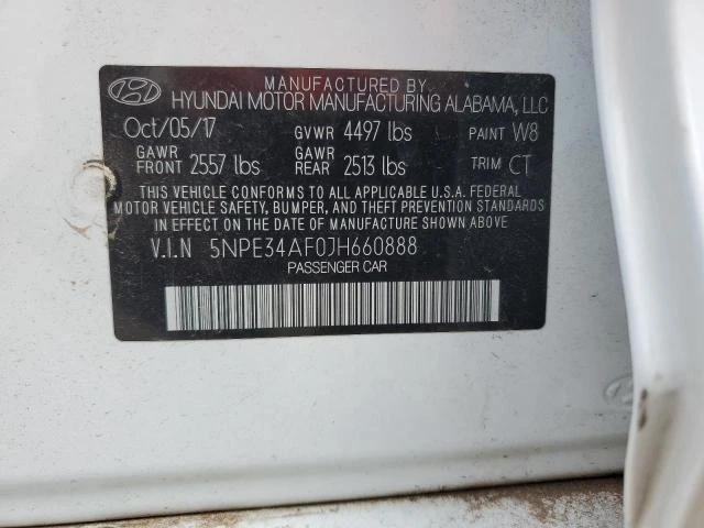 Photo 12 VIN: 5NPE34AF0JH660888 - HYUNDAI SONATA SPO 