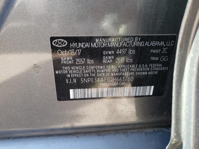 Photo 9 VIN: 5NPE34AF0JH663760 - HYUNDAI SONATA SPO 