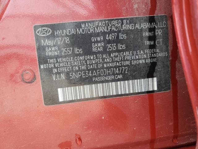 Photo 11 VIN: 5NPE34AF0JH714772 - HYUNDAI SONATA SPO 