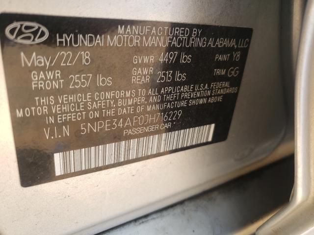 Photo 9 VIN: 5NPE34AF0JH716229 - HYUNDAI SONATA SPO 