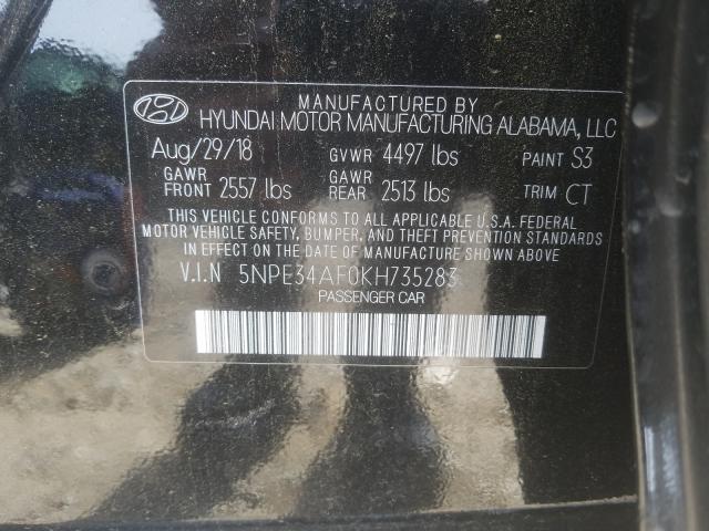 Photo 9 VIN: 5NPE34AF0KH735283 - HYUNDAI SONATA LIM 