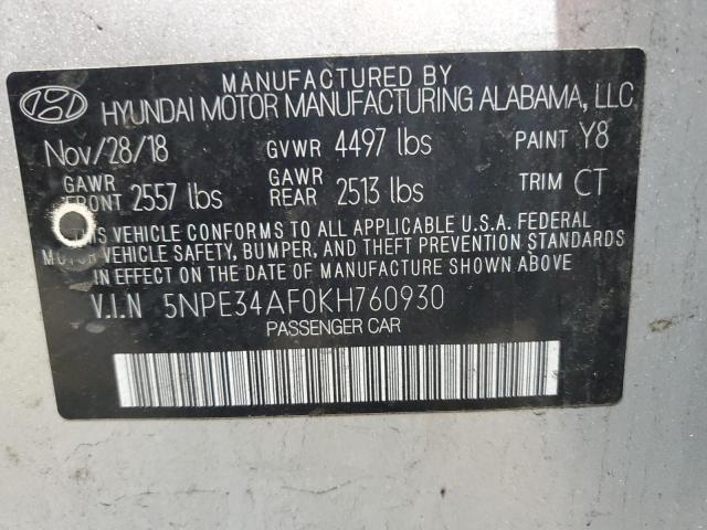 Photo 11 VIN: 5NPE34AF0KH760930 - HYUNDAI SONATA 