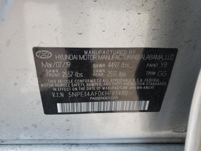 Photo 9 VIN: 5NPE34AF0KH783480 - HYUNDAI SONATA LIM 