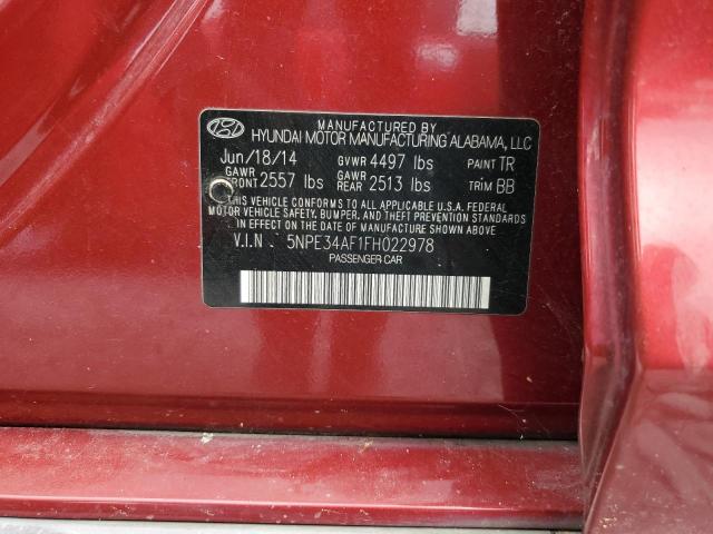 Photo 11 VIN: 5NPE34AF1FH022978 - HYUNDAI SONATA SPO 