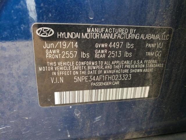 Photo 11 VIN: 5NPE34AF1FH023323 - HYUNDAI SONATA SPO 