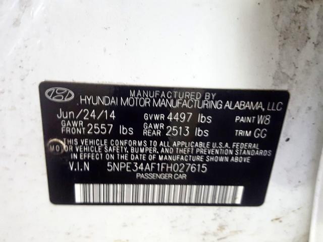 Photo 9 VIN: 5NPE34AF1FH027615 - HYUNDAI SONATA 