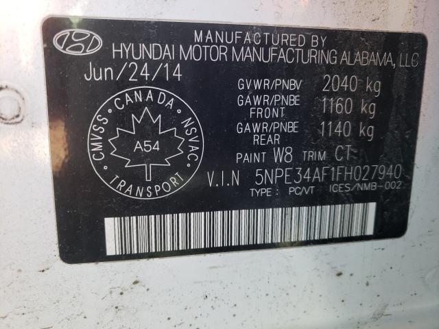 Photo 9 VIN: 5NPE34AF1FH027940 - HYUNDAI SONATA 