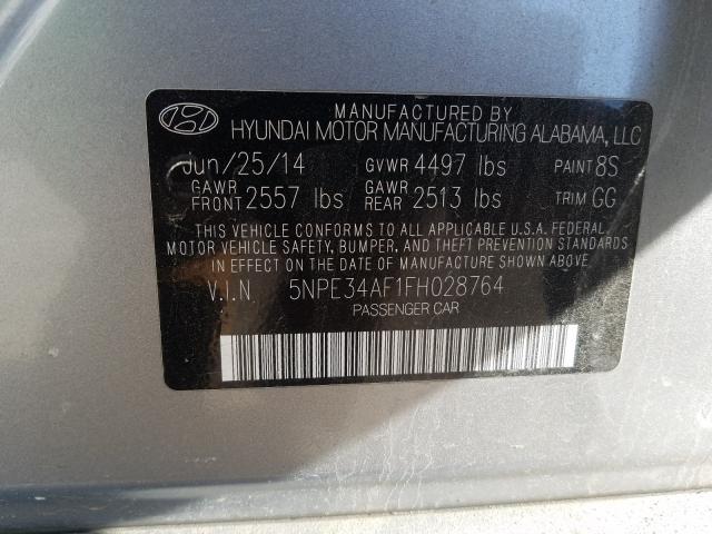 Photo 9 VIN: 5NPE34AF1FH028764 - HYUNDAI SONATA SPO 