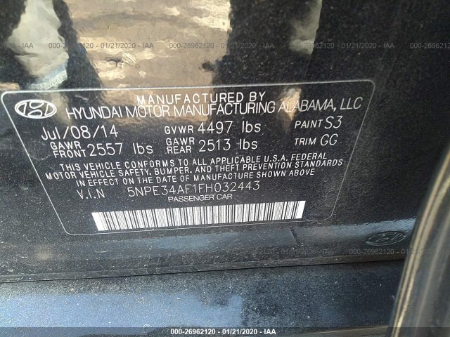 Photo 8 VIN: 5NPE34AF1FH032443 - HYUNDAI SONATA 