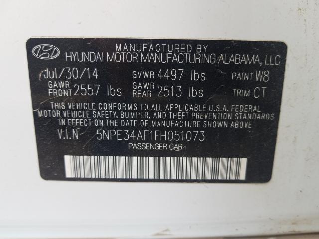 Photo 9 VIN: 5NPE34AF1FH051073 - HYUNDAI SONATA SPO 