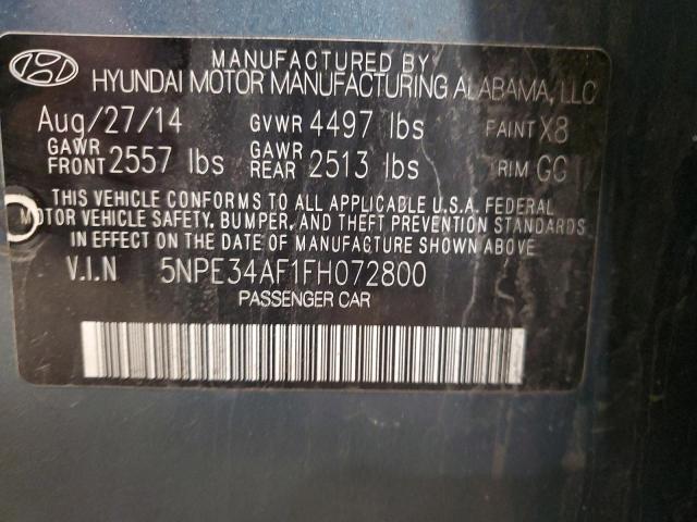 Photo 11 VIN: 5NPE34AF1FH072800 - HYUNDAI SONATA 