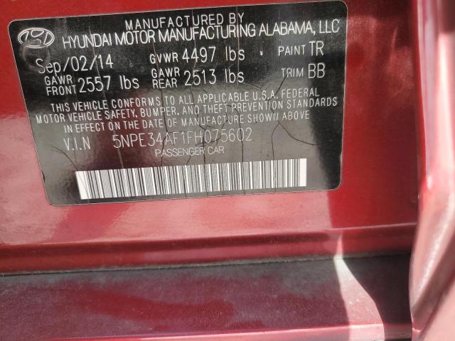 Photo 11 VIN: 5NPE34AF1FH075602 - HYUNDAI SONATA 