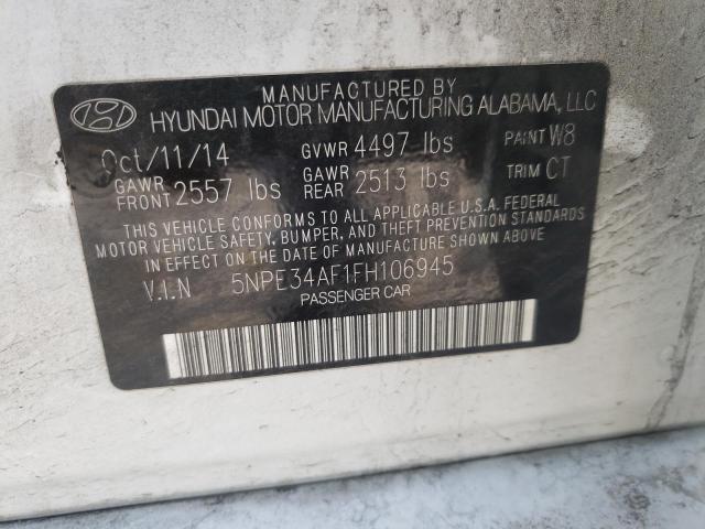 Photo 9 VIN: 5NPE34AF1FH106945 - HYUNDAI SONATA SPO 