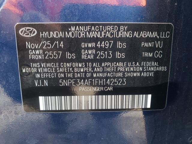 Photo 9 VIN: 5NPE34AF1FH142523 - HYUNDAI SONATA SPO 