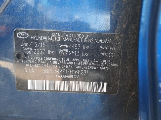 Photo 9 VIN: 5NPE34AF1FH168281 - HYUNDAI SONATA SPO 