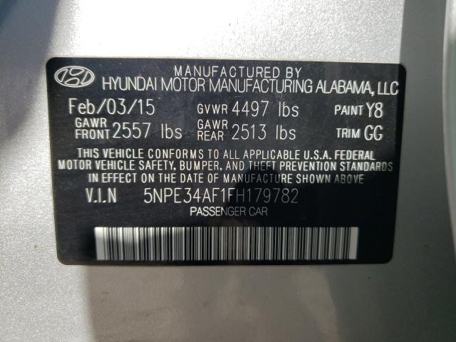 Photo 9 VIN: 5NPE34AF1FH179782 - HYUNDAI SONATA SPO 