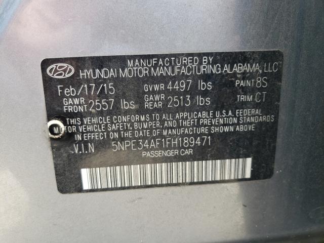 Photo 9 VIN: 5NPE34AF1FH189471 - HYUNDAI SONATA SPO 