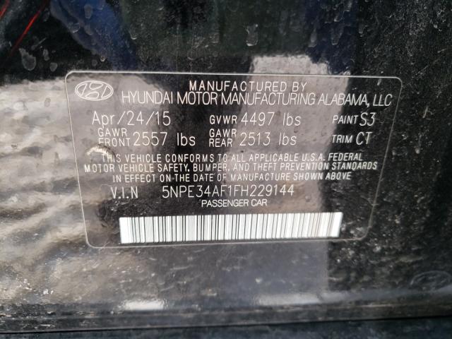 Photo 9 VIN: 5NPE34AF1FH229144 - HYUNDAI SONATA 