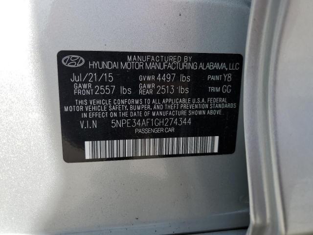 Photo 9 VIN: 5NPE34AF1GH274344 - HYUNDAI SONATA SPO 