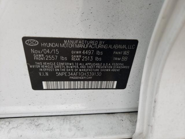 Photo 9 VIN: 5NPE34AF1GH339130 - HYUNDAI SONATA SPO 