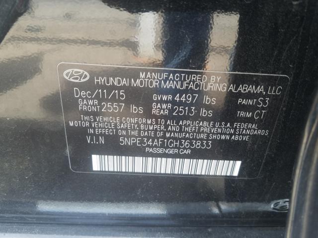 Photo 9 VIN: 5NPE34AF1GH363833 - HYUNDAI SONATA SPO 