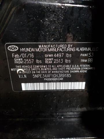 Photo 11 VIN: 5NPE34AF1GH389185 - HYUNDAI SONATA SPO 