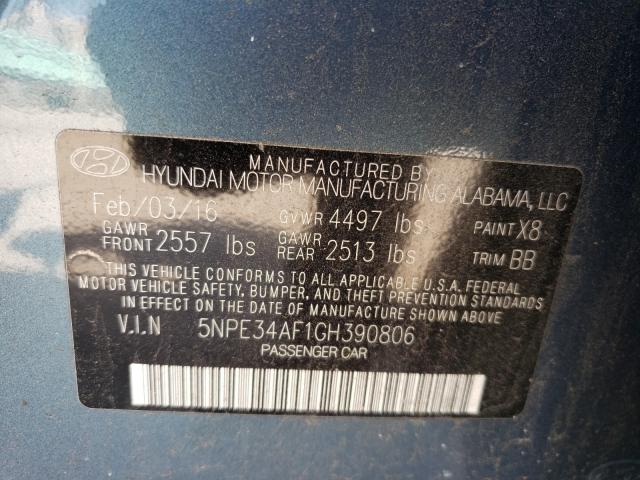 Photo 9 VIN: 5NPE34AF1GH390806 - HYUNDAI SONATA SPO 