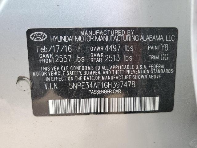 Photo 11 VIN: 5NPE34AF1GH397478 - HYUNDAI SONATA SPO 