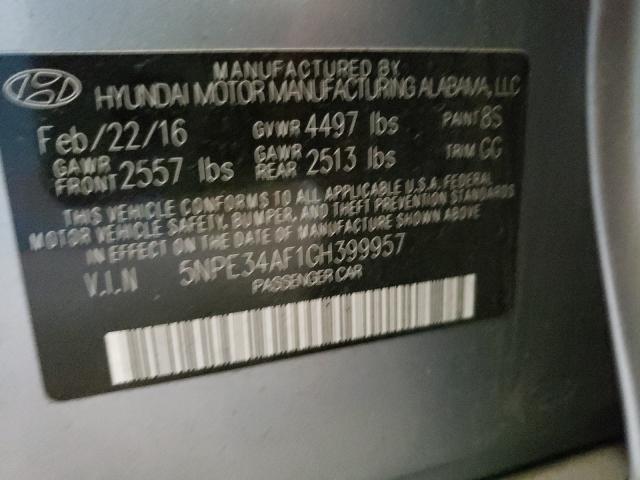 Photo 9 VIN: 5NPE34AF1GH399957 - HYUNDAI SONATA SPO 