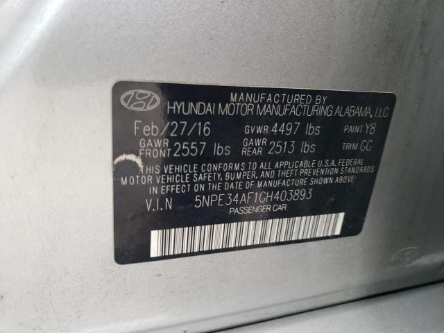 Photo 11 VIN: 5NPE34AF1GH403893 - HYUNDAI SONATA 