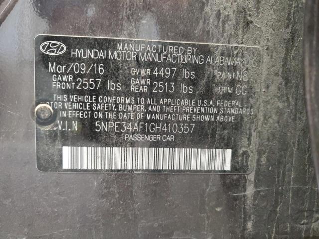 Photo 11 VIN: 5NPE34AF1GH410357 - HYUNDAI SONATA SPO 