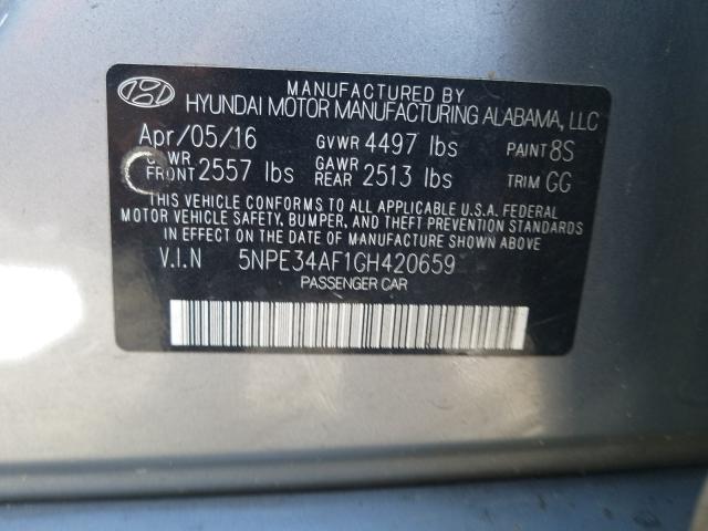 Photo 9 VIN: 5NPE34AF1GH420659 - HYUNDAI SONATA SPO 