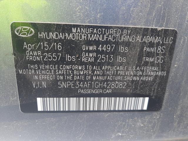 Photo 9 VIN: 5NPE34AF1GH428082 - HYUNDAI SONATA SPO 