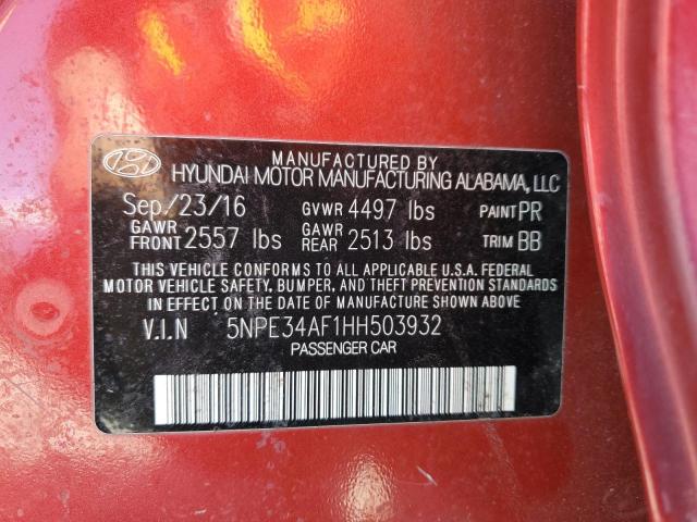 Photo 12 VIN: 5NPE34AF1HH503932 - HYUNDAI SONATA 