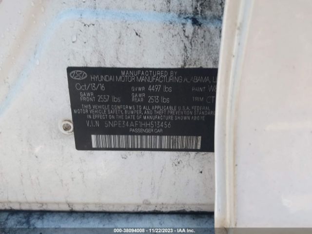 Photo 8 VIN: 5NPE34AF1HH513456 - HYUNDAI SONATA 