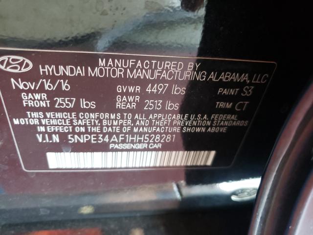 Photo 9 VIN: 5NPE34AF1HH528281 - HYUNDAI SONATA SPO 