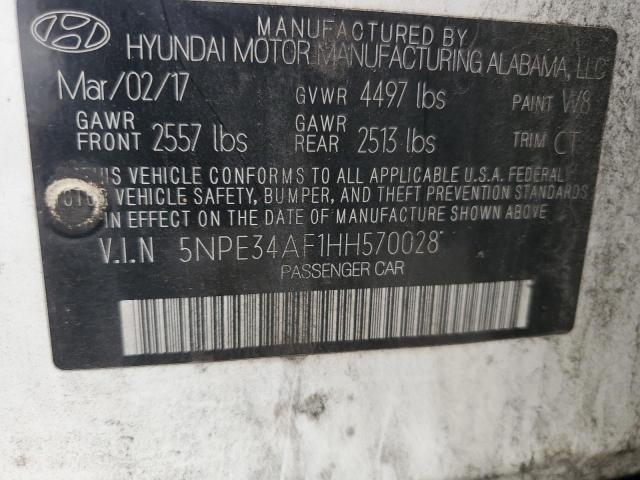 Photo 11 VIN: 5NPE34AF1HH570028 - HYUNDAI SONATA SPO 