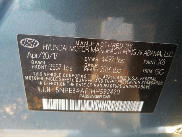 Photo 9 VIN: 5NPE34AF1HH592420 - HYUNDAI SONATA 