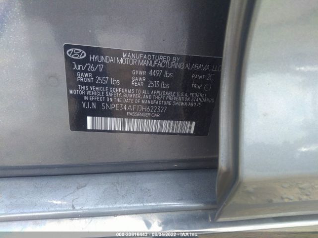 Photo 8 VIN: 5NPE34AF1JH622327 - HYUNDAI SONATA 