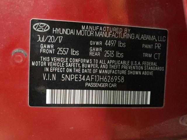 Photo 11 VIN: 5NPE34AF1JH626958 - HYUNDAI SONATA 