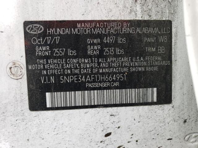 Photo 11 VIN: 5NPE34AF1JH664951 - HYUNDAI SONATA SPO 