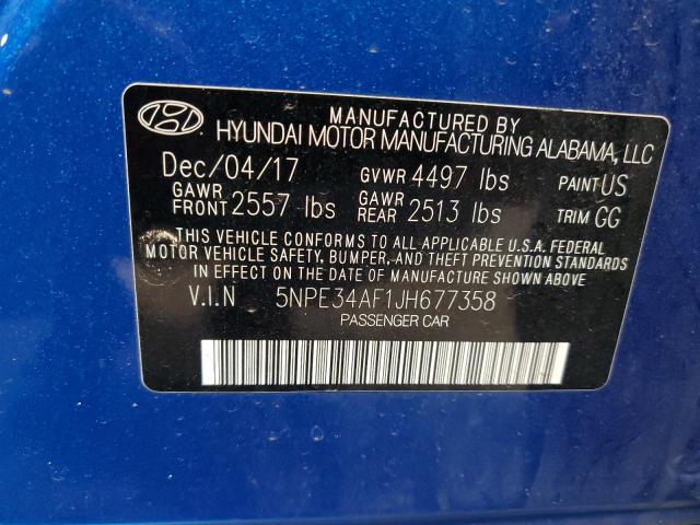 Photo 11 VIN: 5NPE34AF1JH677358 - HYUNDAI SONATA 