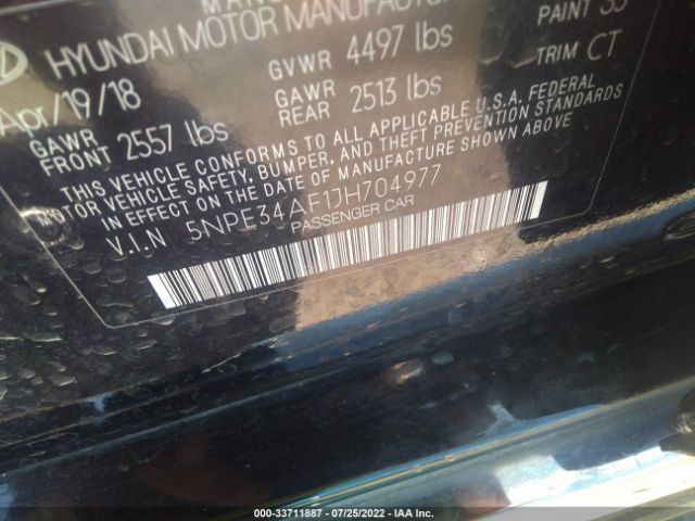 Photo 8 VIN: 5NPE34AF1JH704977 - HYUNDAI SONATA 