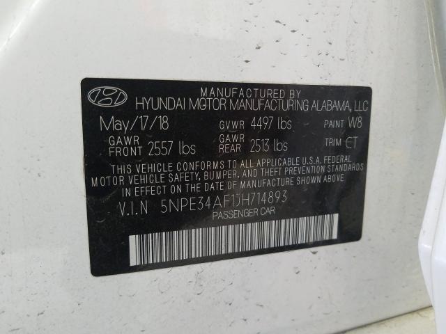 Photo 9 VIN: 5NPE34AF1JH714893 - HYUNDAI SONATA SPO 