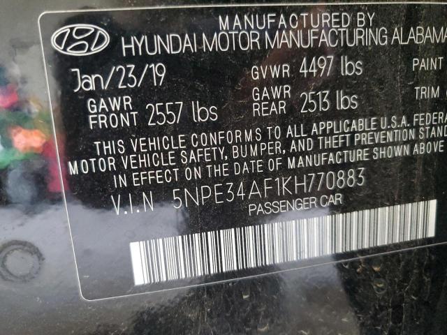 Photo 12 VIN: 5NPE34AF1KH770883 - HYUNDAI SONATA 